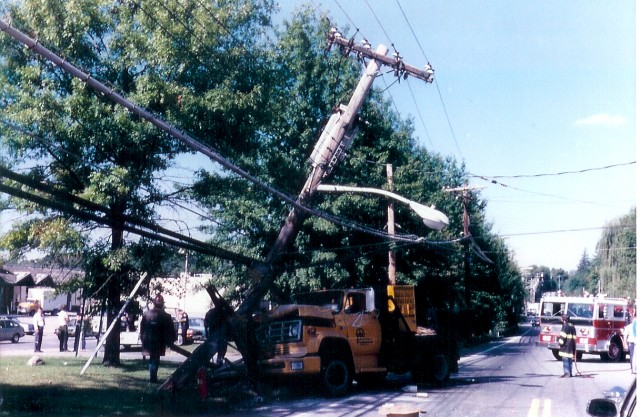 Truck Vs. Pole On Route 6 & Jerome Dr In 1988